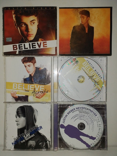 Justin Bieber 3 Cds Pack Believe Acoustic Never Say Never **