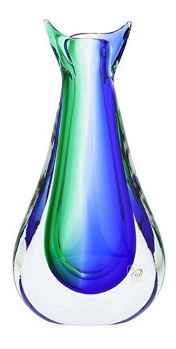 Glassofvenice - Jarrón De Cristal De Murano Sommerso - Verde