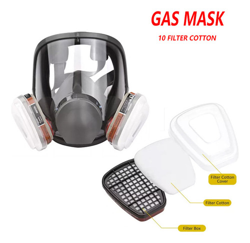 Máscara De Protección Contra El Polvo Gas Mask 3m6800
