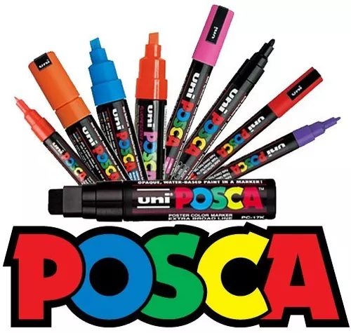 Marcador Uni Posca Pc-5m Pack Set X 16 Colores Brillantes