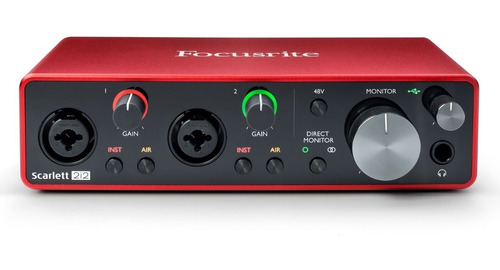 Focusrite Scarlett 2i2 3er Gen Placa De Sonido 2 Canales