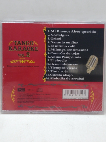 Tango Karaoke Vol.2 Cd Nuevo