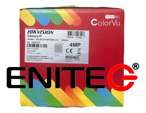 Câmera Ip Hikvision Ds-2cd1347g2h-liu Audio Colorvu 2.8mm