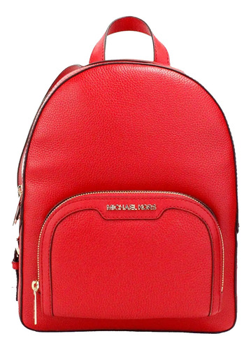 Mochila Michael Kors Original Jaycee Medium Cuero Rojo