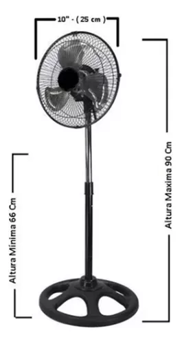 Ventilador de pedestal mini industrial de 10 pulg (25.4 cm)