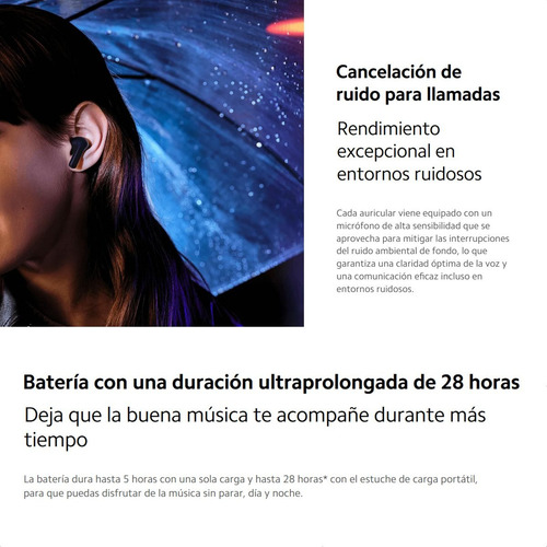 Xiaomi Redmi Buds 4 Active, Audífonos Táctil / Bluetooth 5.3