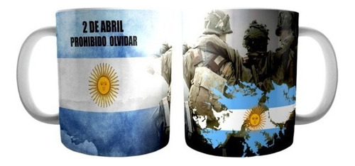 Taza Ceramica Calidad Malvinas Argentinas Soldados Mod 10