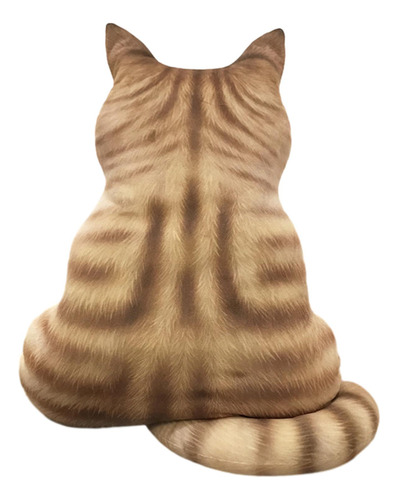 Almohada Para Abrazar De Felpa De Gato, Naranja 59cm