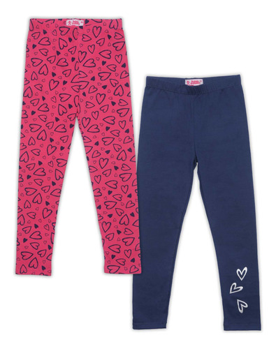 Pack De Leggins X 2 Azul-fucsia Bubblegummers Juana Niña