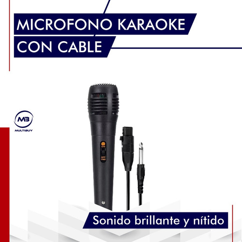 Microfono Karaoke Con Cable Dinamico Conferencias Estudio