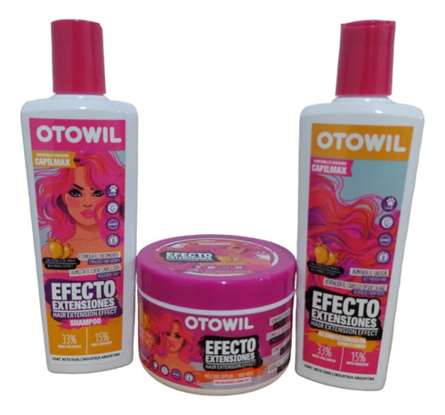 Combo Shampoo E.extensiones Acondicionador+tratamiento X240g