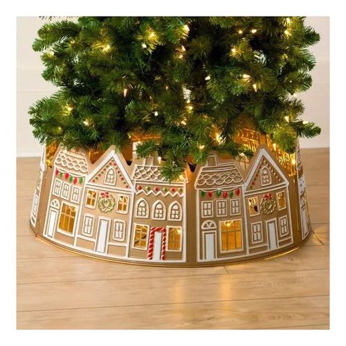 Cuello De Falda Led Con Decoración De Árbol De Navidad