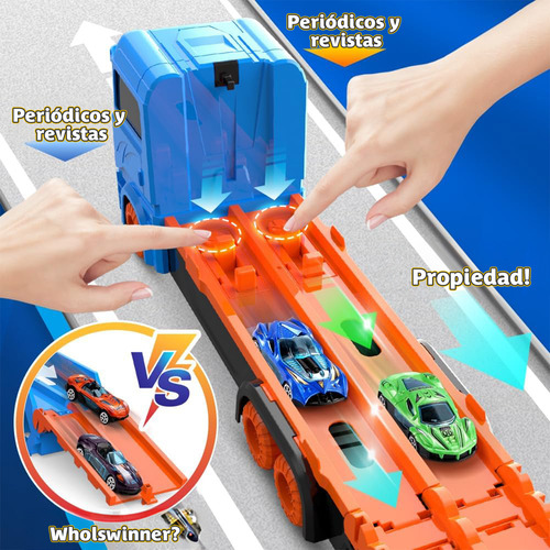 Carro De Juguete Transformable Con Pista Regalo Para Niños
