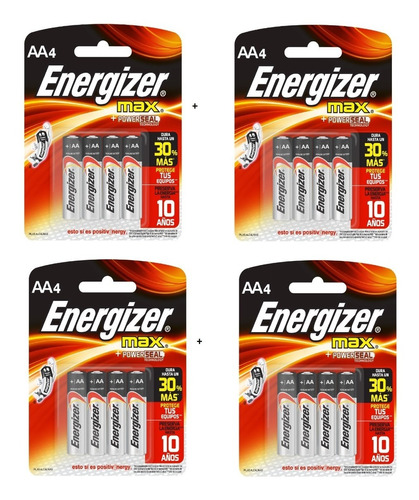 Pack X 4 Blister De Pilas Energizer A A  Blister X 4  C/u