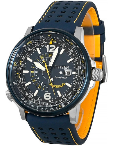 Relógio Citizen Eco-drive Blue Angels Nighthank Tz31669a Cor da correia Azul Cor do bisel Azul Cor do fundo Azul