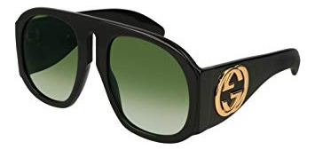 Gucci Gg 0152 S- 002 Negro / Verde Oversize Bp7zx