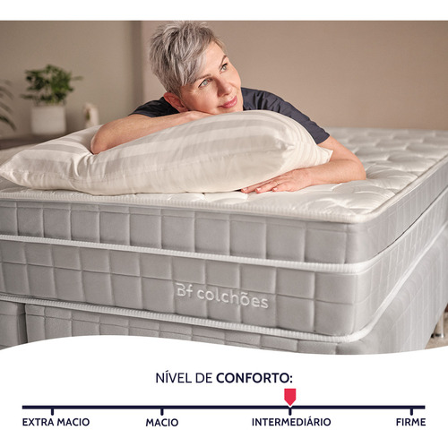 Cama Box com Colchão Queen Premium Molas Ensacadas com Espuma D33 Astronasa 158x198cm BF Colchões
