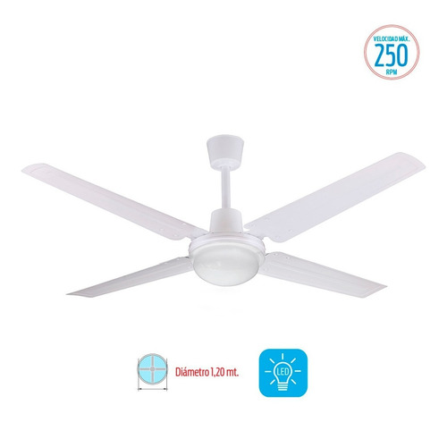 Ventilador De Techo Liliana Con Luz Vthb114 Chapa