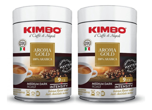 Pack Café Kimbo Aroma Gold Arábica 100% Molido 2 X 250gr