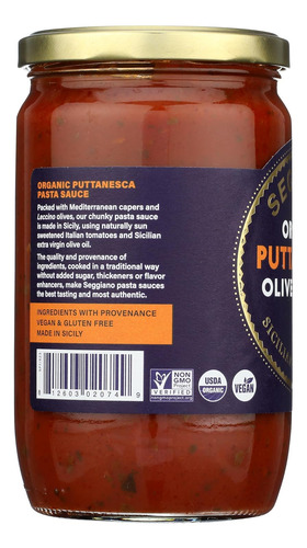 Salsa Para Pasta Puttanesca Orgánica Seggiano, 24 Oz