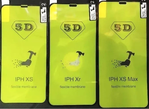 3 Películas 5d Nano Gel iPhone 11 Pró Max Xr Xs X 7p 8p 8 7
