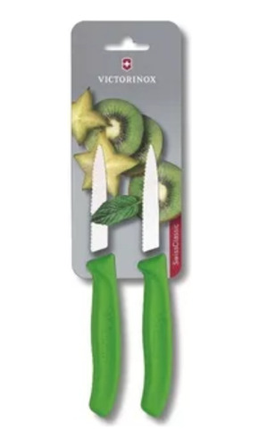 Cuchillo Victorinox 8 Cm Frutas Verduras Dentado X2 Unidades