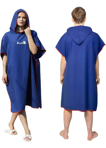 Poncho Microfibra Con Capucha Para Natación Y Surf