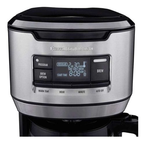 Cafetera Programable Hamilton Beach 46390 14 Tazas Negra