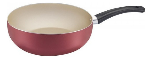 Frigideira Wok C/tampa De Vidro 24cm Premium 05.12 Panelux Cor Cereja