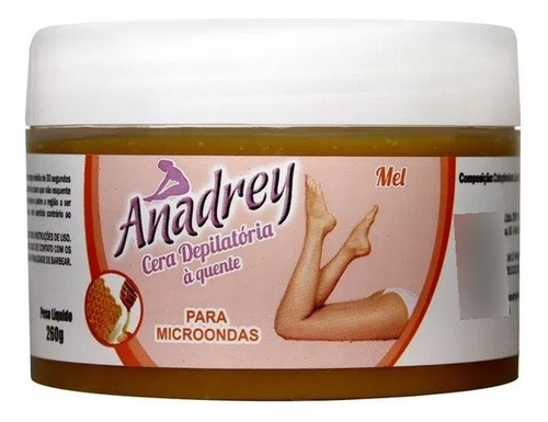 Ceras Depilatória À Quente Anadrey Mel 260g (micro-ondas)