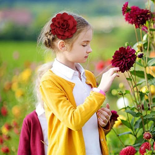 Flores De Seda Para El Cabello Con Pinzas De Cocodrilo De
