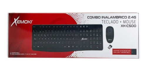 Imagen 6 de 7 de Combo Teclado Y Mouse Inalámbrico 2.4ghz Usb Xemoki Xk-c500