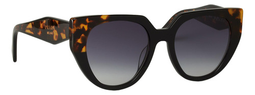 Prada Spr 14w 389-0a7 Oversized Cat Eye Cafe Degradado (Usado)