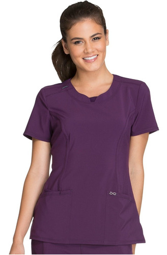 Top/ Polera De Uniforme Clínico Infinity Cherokee - Morado..