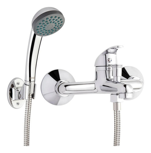 Llave Tina Ducha Monomando Cromada Set Completo