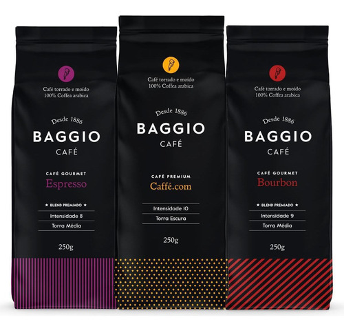 Kit Café Gourmet Torrado Baggio Bourbon+premium+espresso