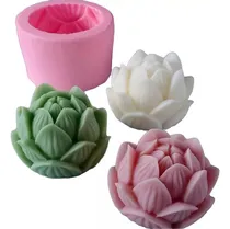 Comprar Molde De Silicón Flor De Loto Velas Jabones Repostería