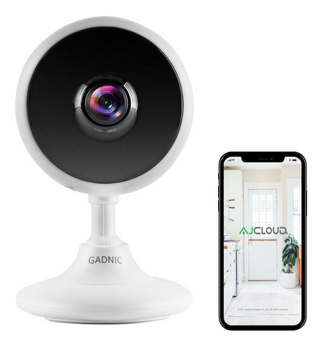 Camara Seguridad Vision Nocturna 1080p Full Hd Android Ios Color Blanco