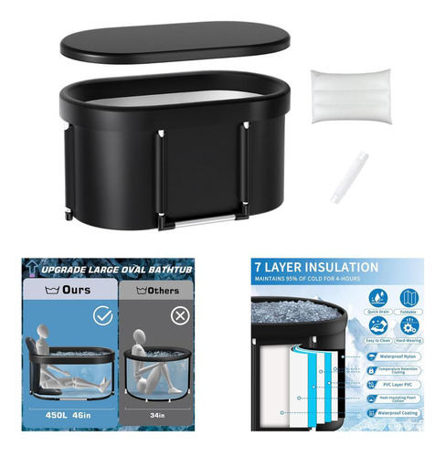 Bañera De Hielo Resistente Para Ducha, Bañera Plegable
