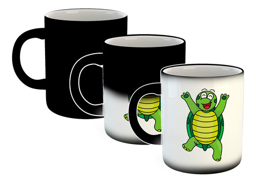 Taza Magica Tortuga Animada Contenta Infantil