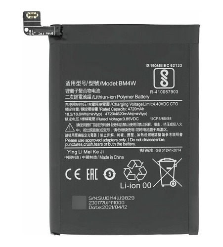 Batería Para Xiaomi Mi 10t Lite 5g Redmi Note 9 Pro 5g Bm4w