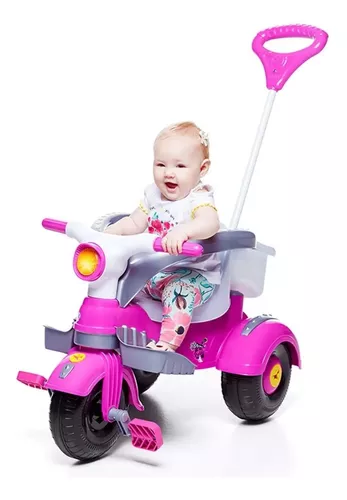 Triciclo Velocita Rosa Motoca Infantil Tico Tico Velotrol