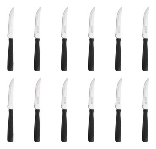 Cuchillo De Mesa Asado New Kolor Tramontina Plastico X12