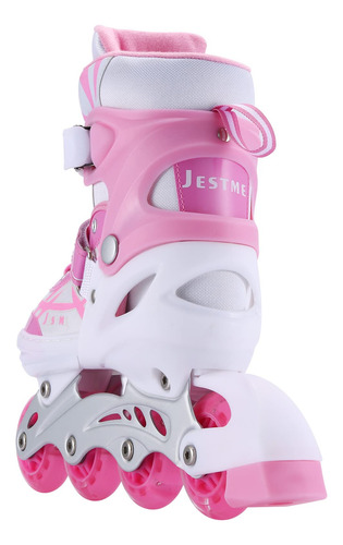 Patines En Línea Ajustables Para Niños Con Ruedas Iluminadas Talla De Los Patines 0 Mm Rosado