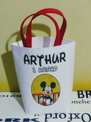 40 Sacolinhas Lembrancinhas Personalizada  10cm X 10cm X 0