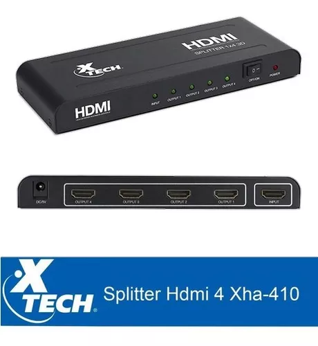 Multiplicador HDMI de 4 salidas con alimentación propia