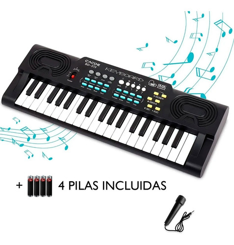 Imagen 2 de 7 de Teclado Órgano Musical C/ Micrófono 37 Teclas 8 Tonos Bd373
