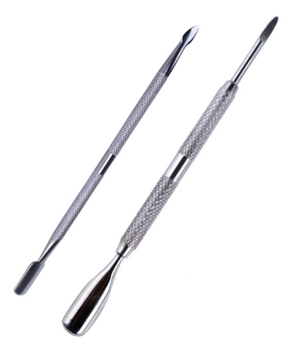 2 Empuja Cuticulas Profesionales Acero Inoxidable