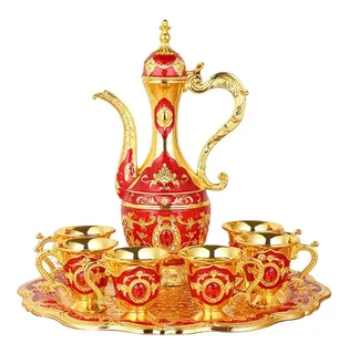 Decoración De La Sala De Estar Del Regalo De Oro Rojo