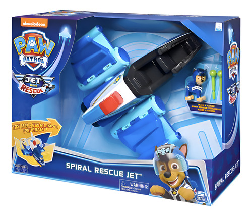 Patrulla Canina Paw Patrol Spiral Rescue Jet Original Chase